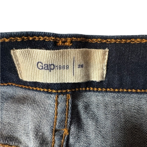 Gap 1969 Button Front Denim Mini Skirt 26 | Y2K Retro High Rise Jean Skirt D165 - Picture 3 of 8